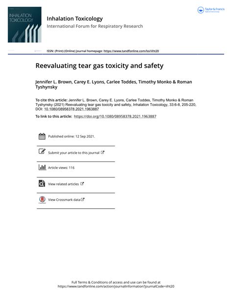 tear gas testing|tear gas toxicity.